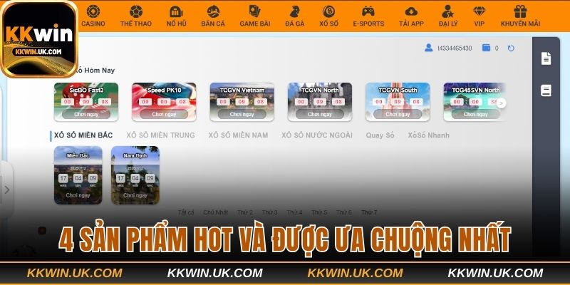 4 sản phẩm hot và được ưa chuộng nhất