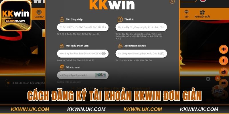 Cách đăng ký tài khoản KKWIN đơn giản